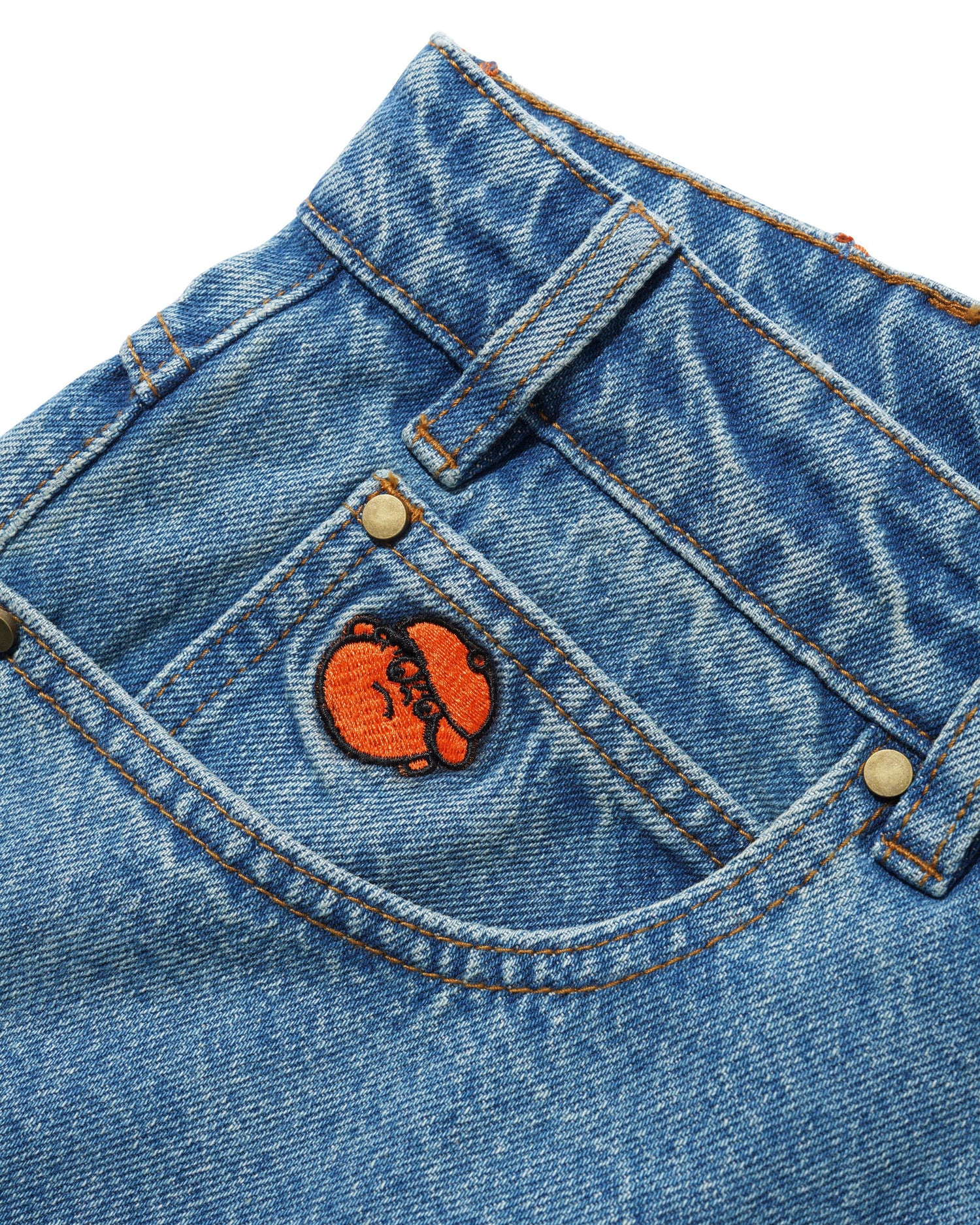 Santosuosso Denim Jeans, Distressed Indigo