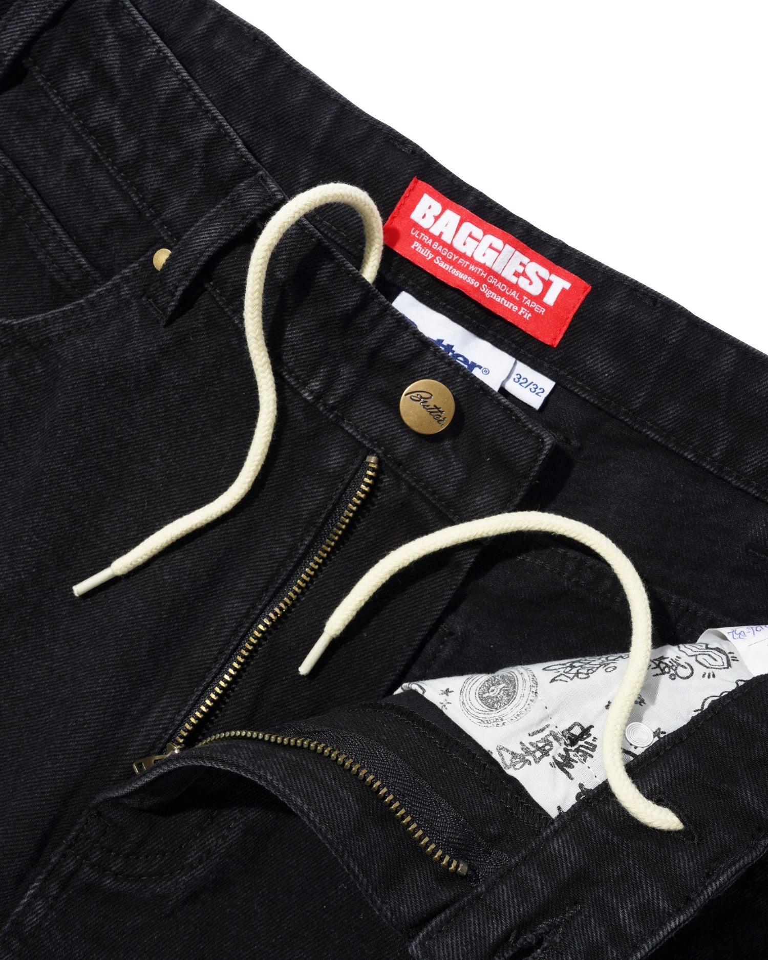 Santosuosso Denim Jeans, Flat Black