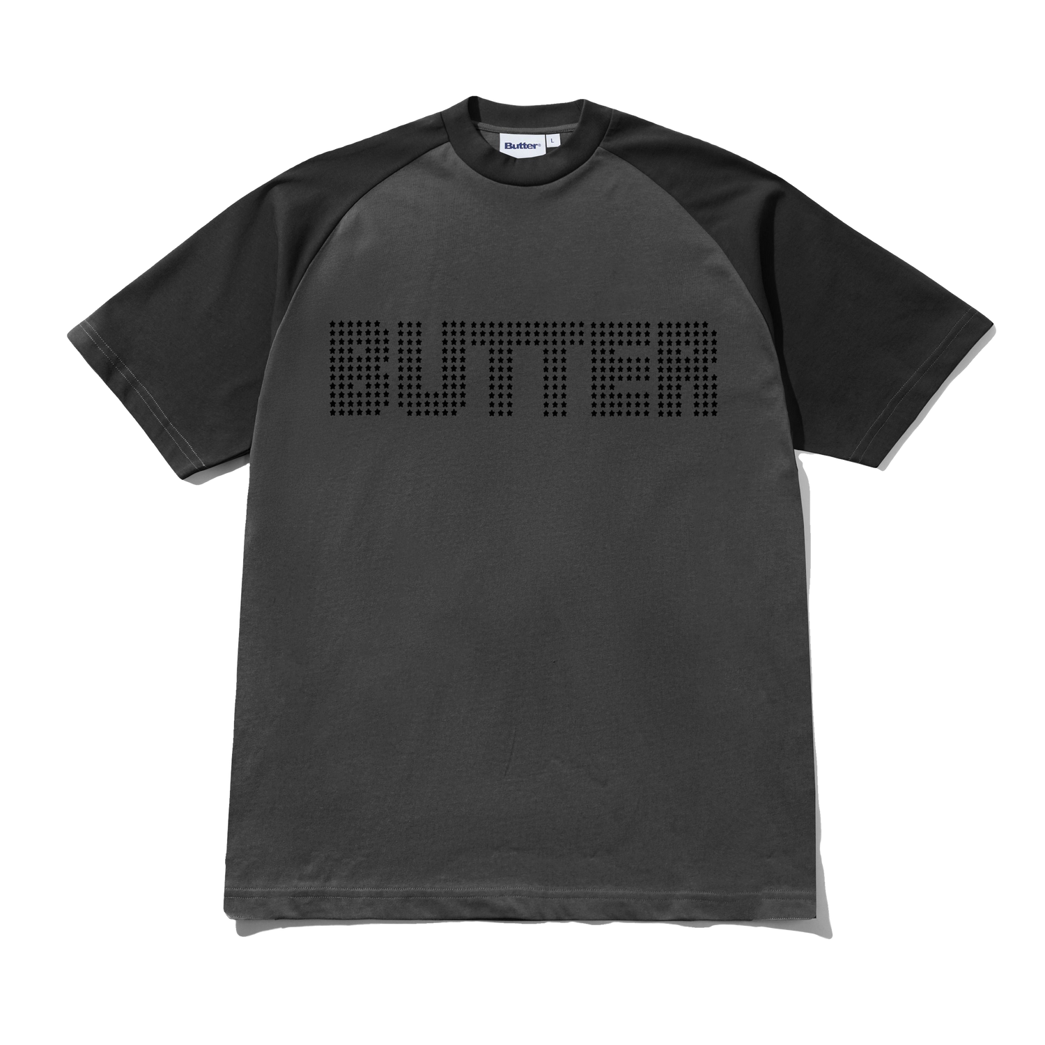 Stars Raglan Tee, Black