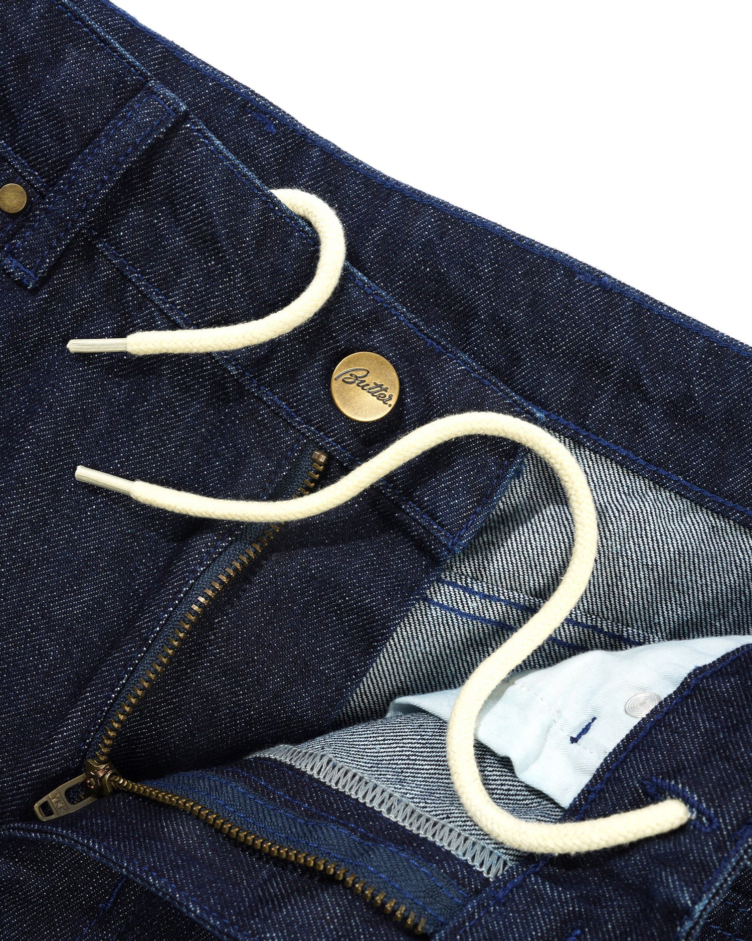 Straight Leg Denim Jeans, Dark Indigo