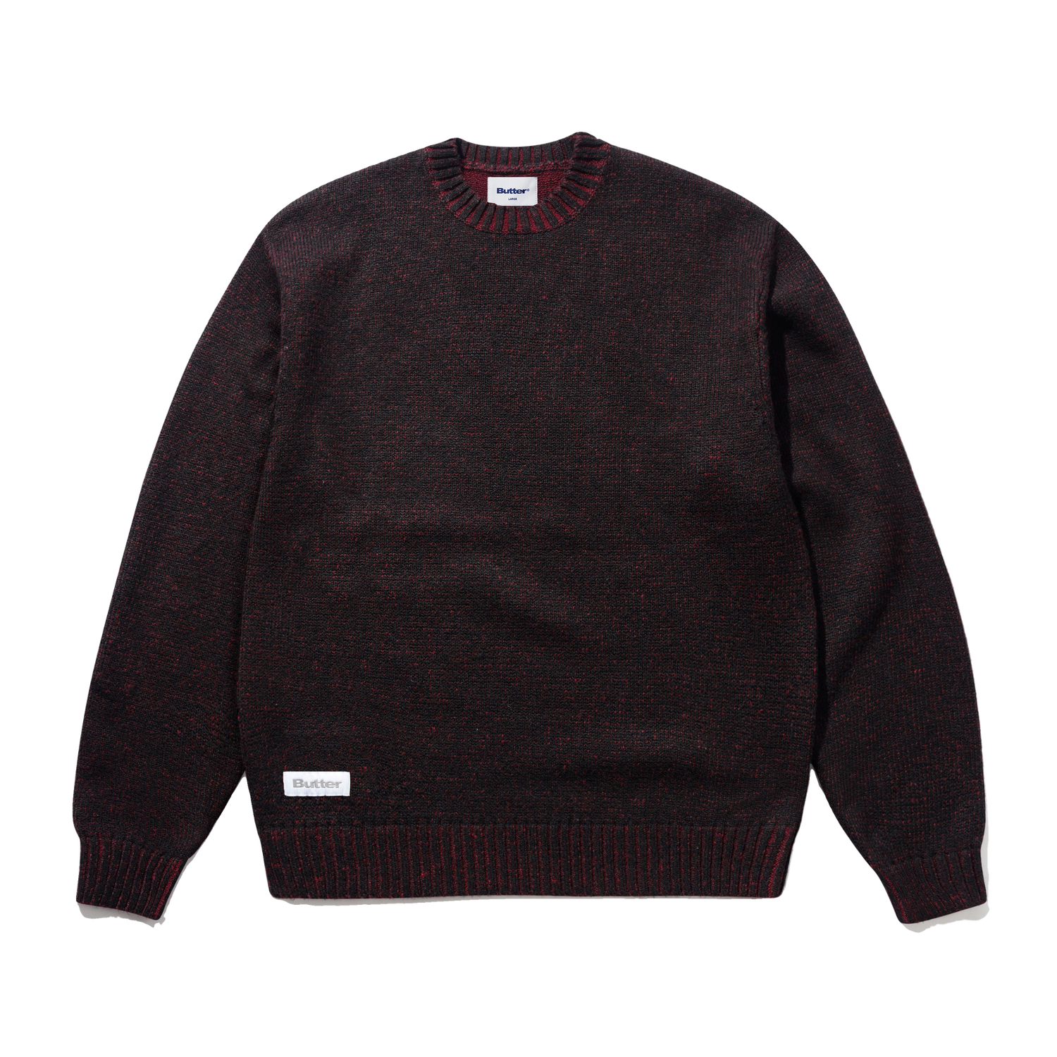 Textured Knit Sweater, Black