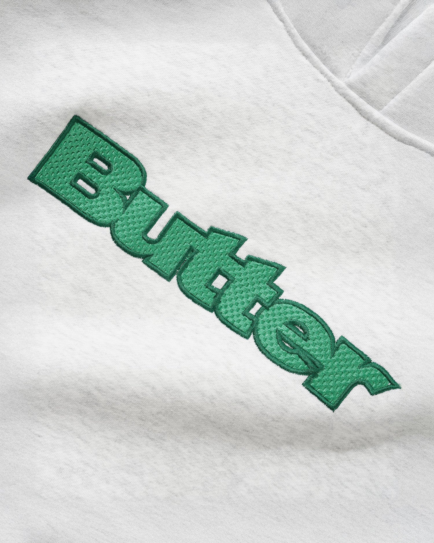 Textured Logo Pullover Hood, Ash