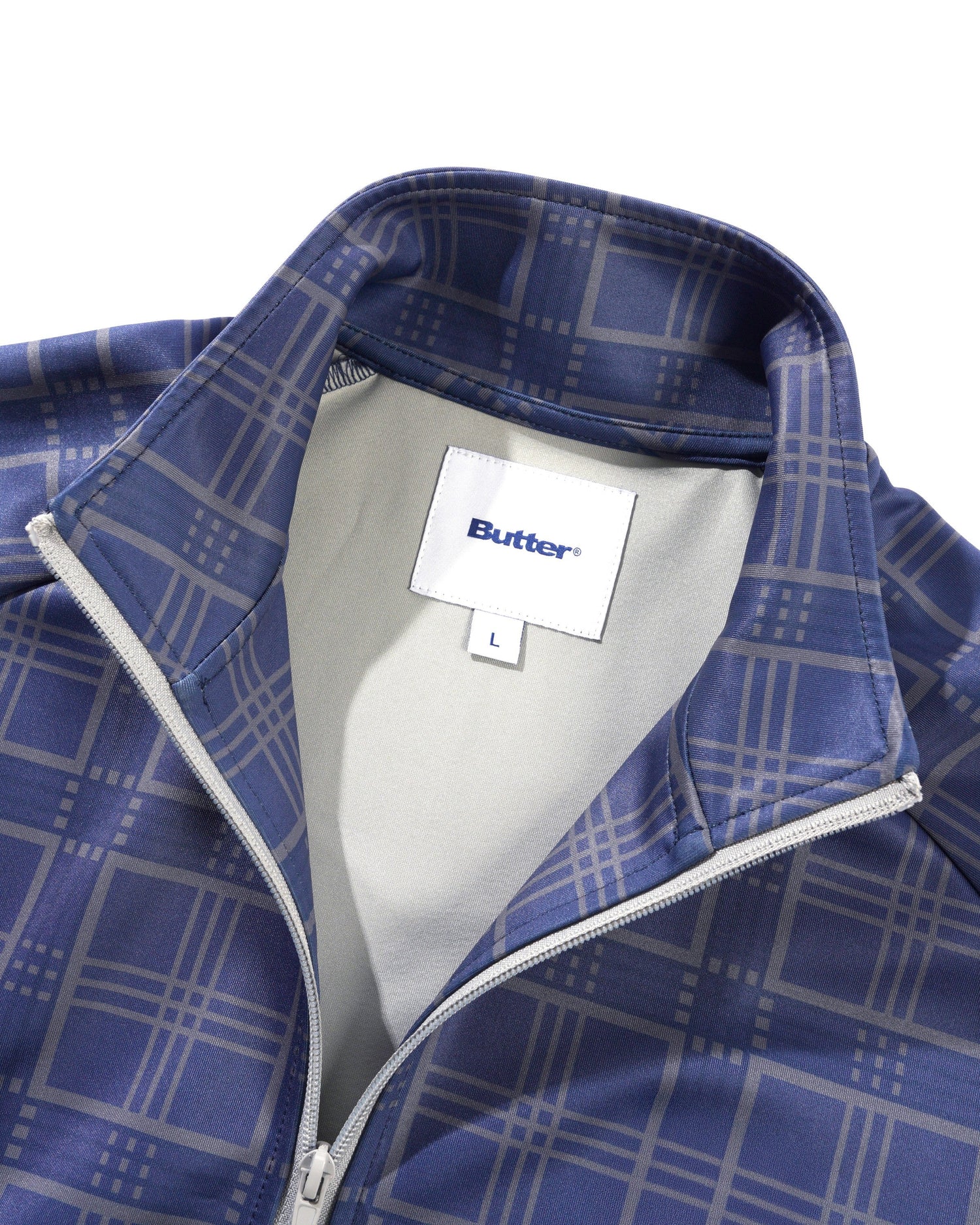 Tricot Jacket, Navy Plaid