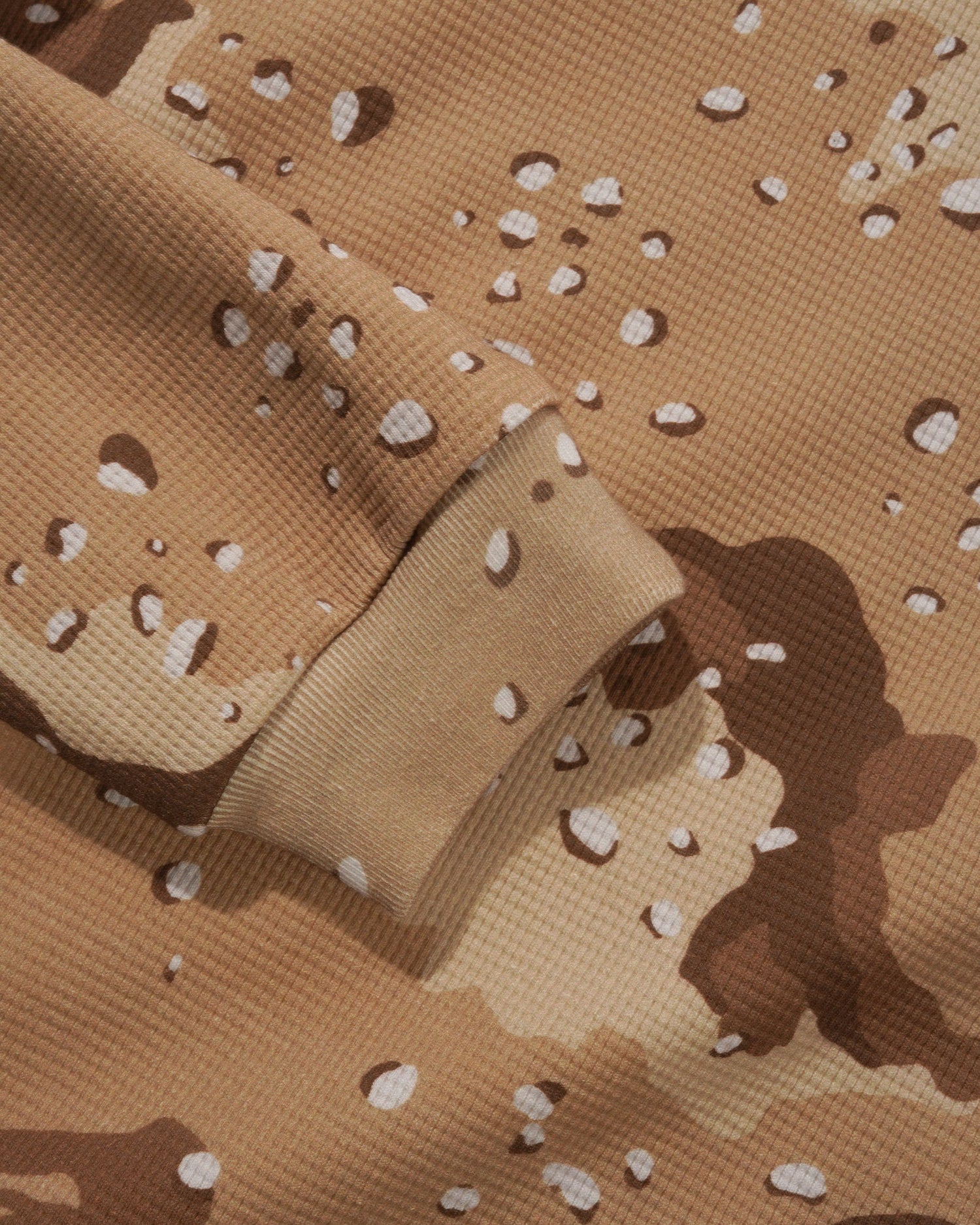 Waffle L/S Top, Desert Camo