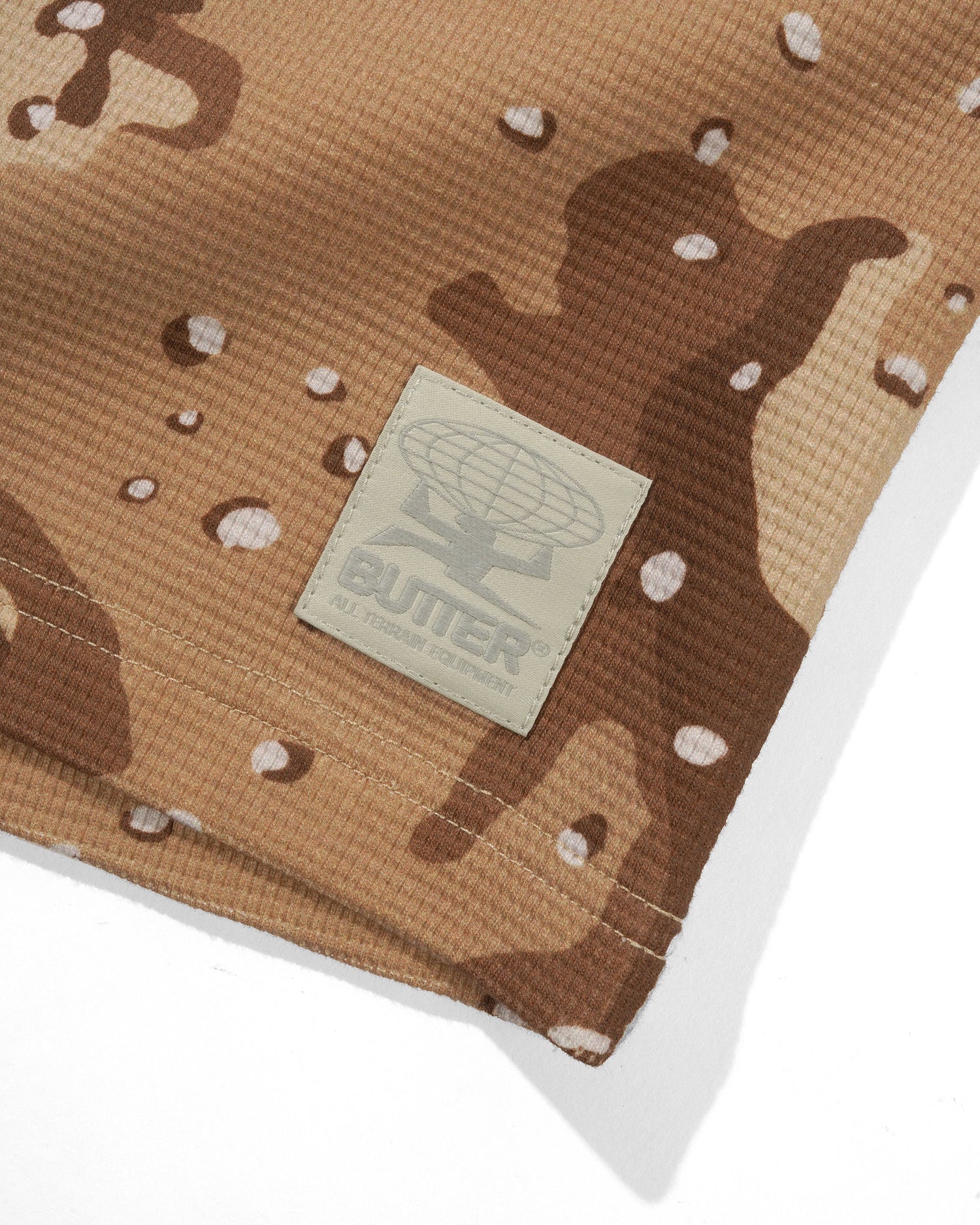 Waffle L/S Top, Desert Camo