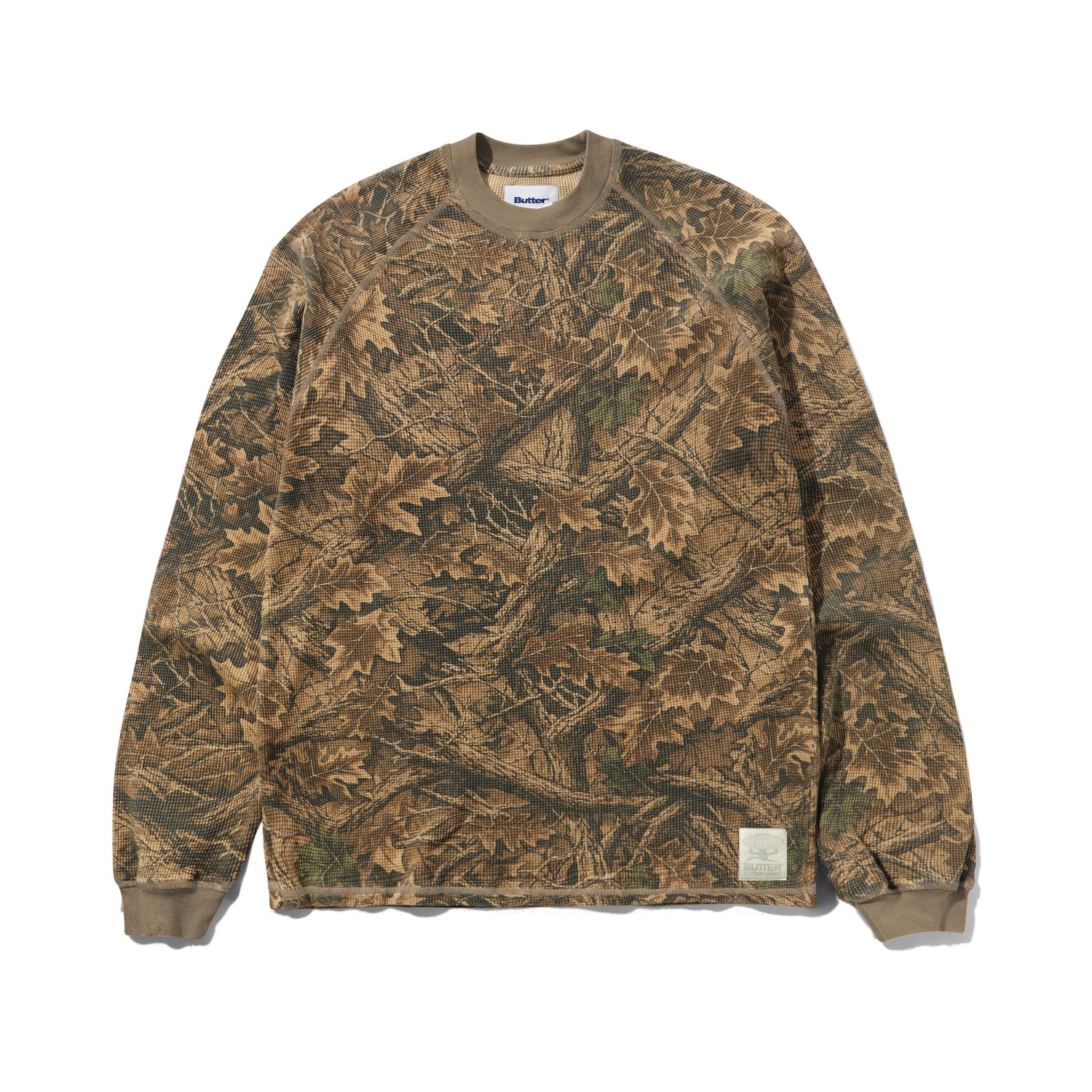 Waffle L/S Top, Forest Camo
