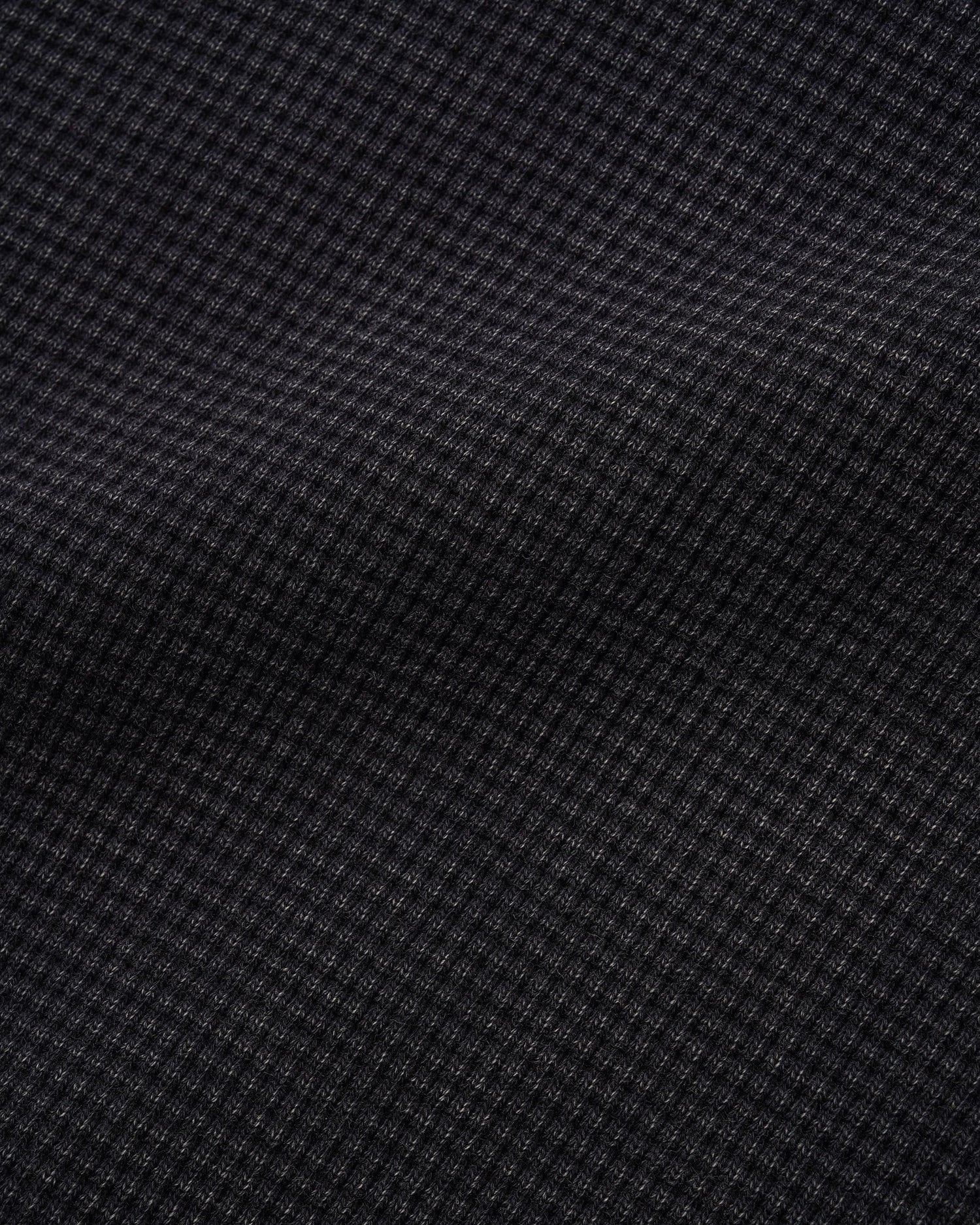 Waffle Zip-Thru Hood, Black Overdye