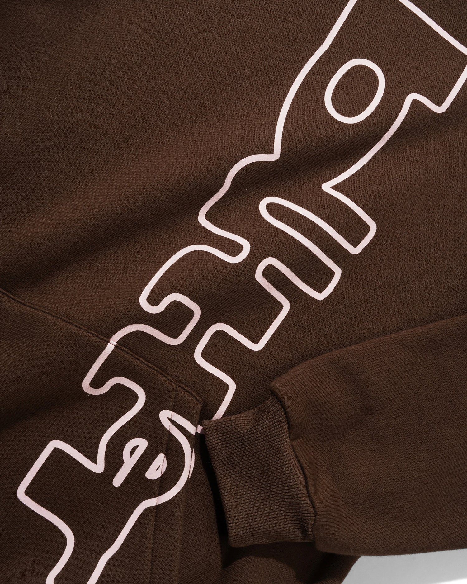 Warped Pullover Hood, Dark Brown