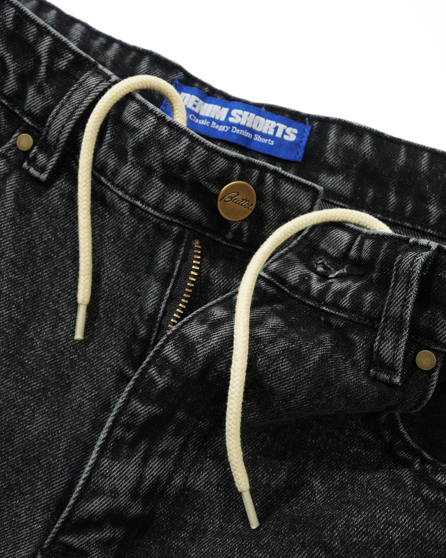 Weathergear Denim Shorts, Faded Black