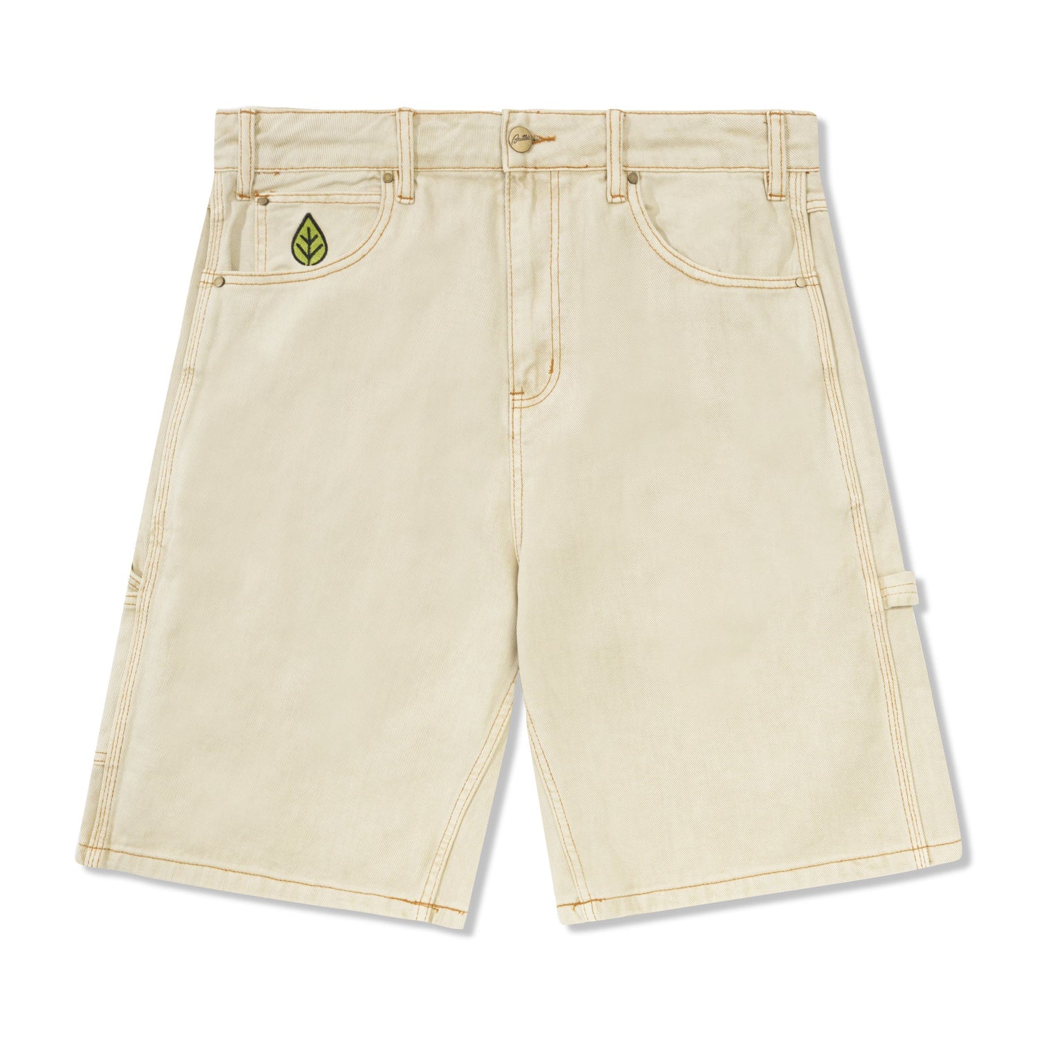 Weathergear Heavy Weight Denim Shorts, Washed Khaki