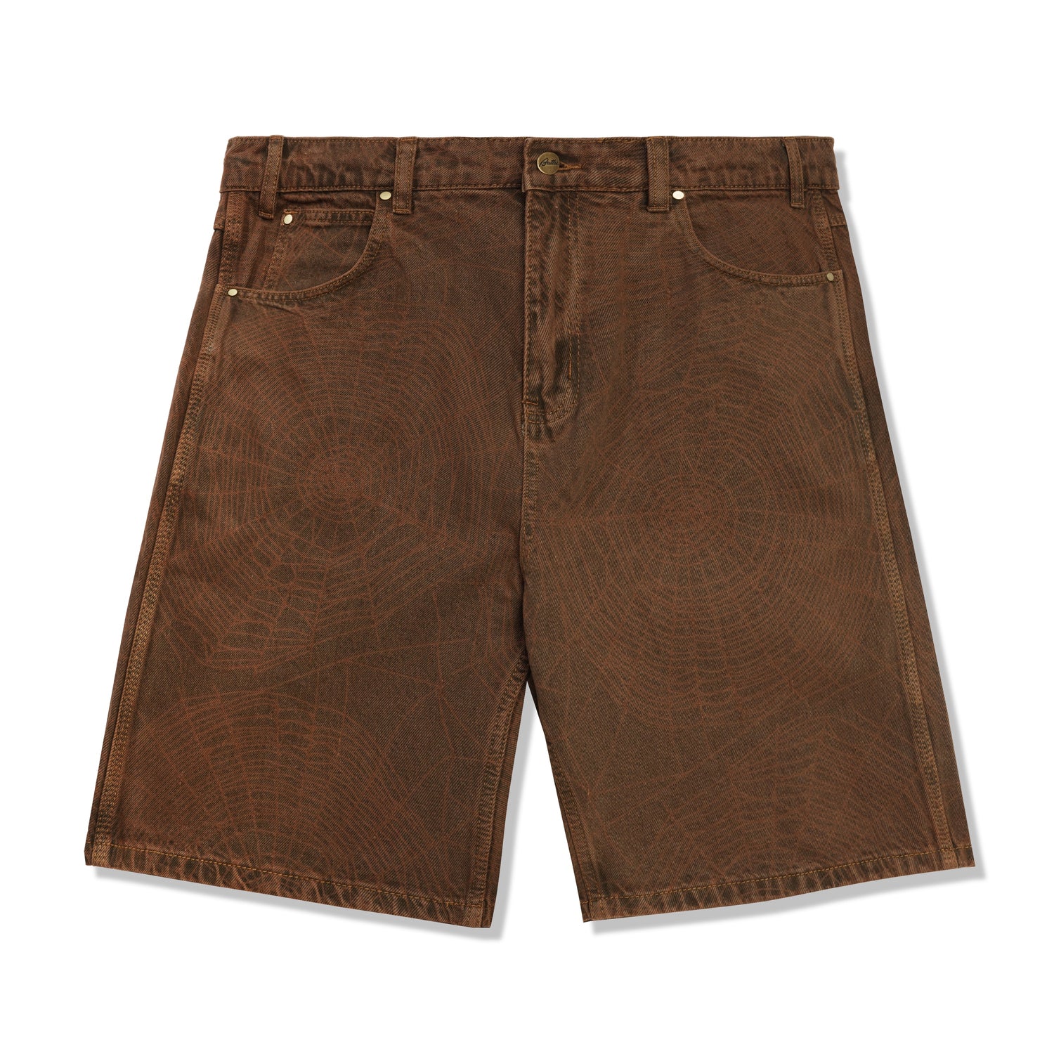 Web Denim Shorts, Brown