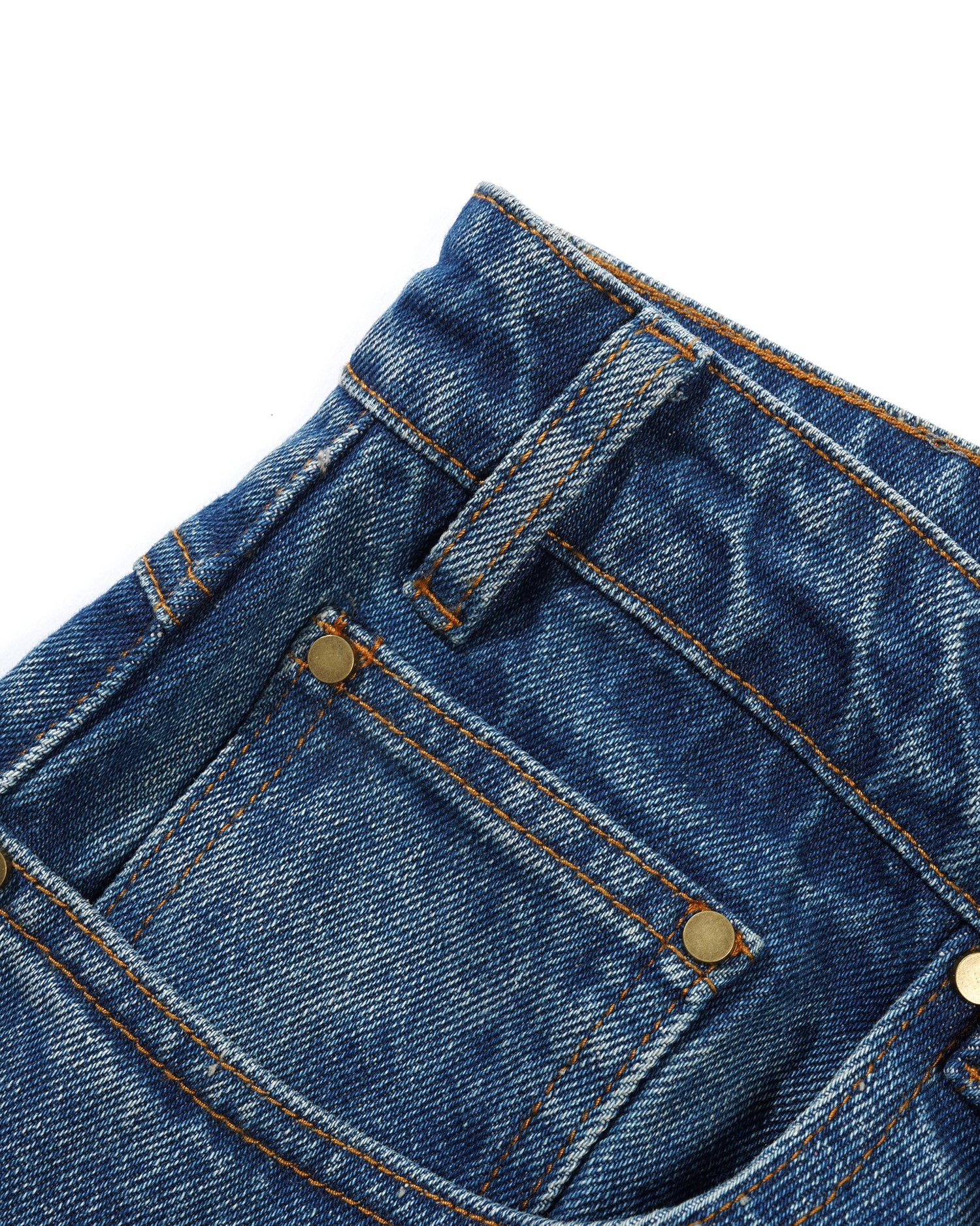 Wide Cut Denim Jeans, Mid Blue