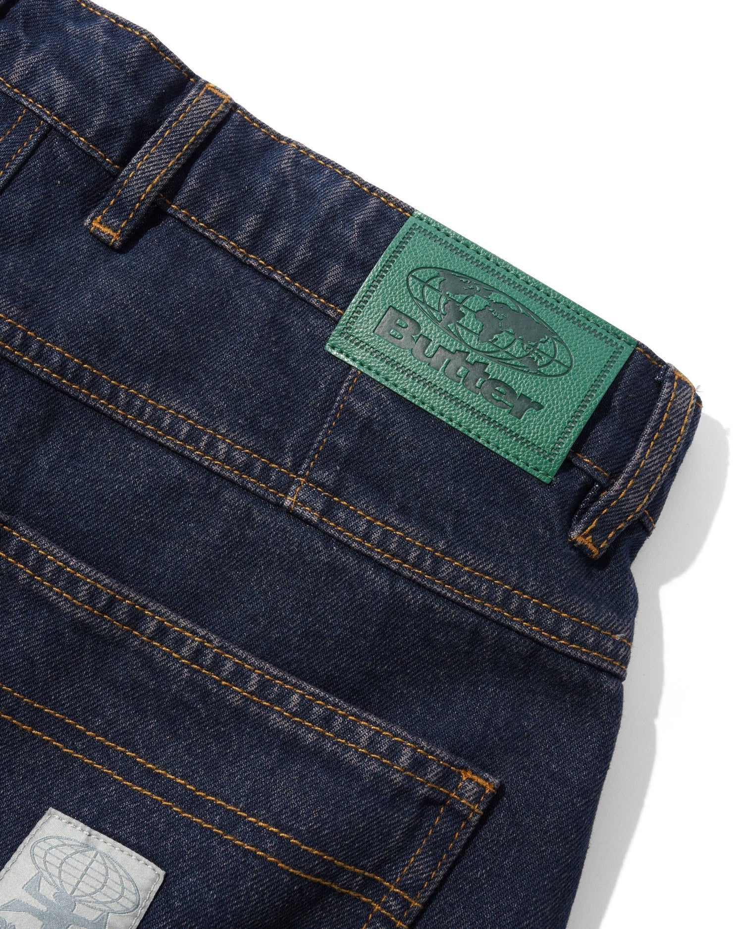 Wide Cut Denim Jeans, Tinted Dark Indigo