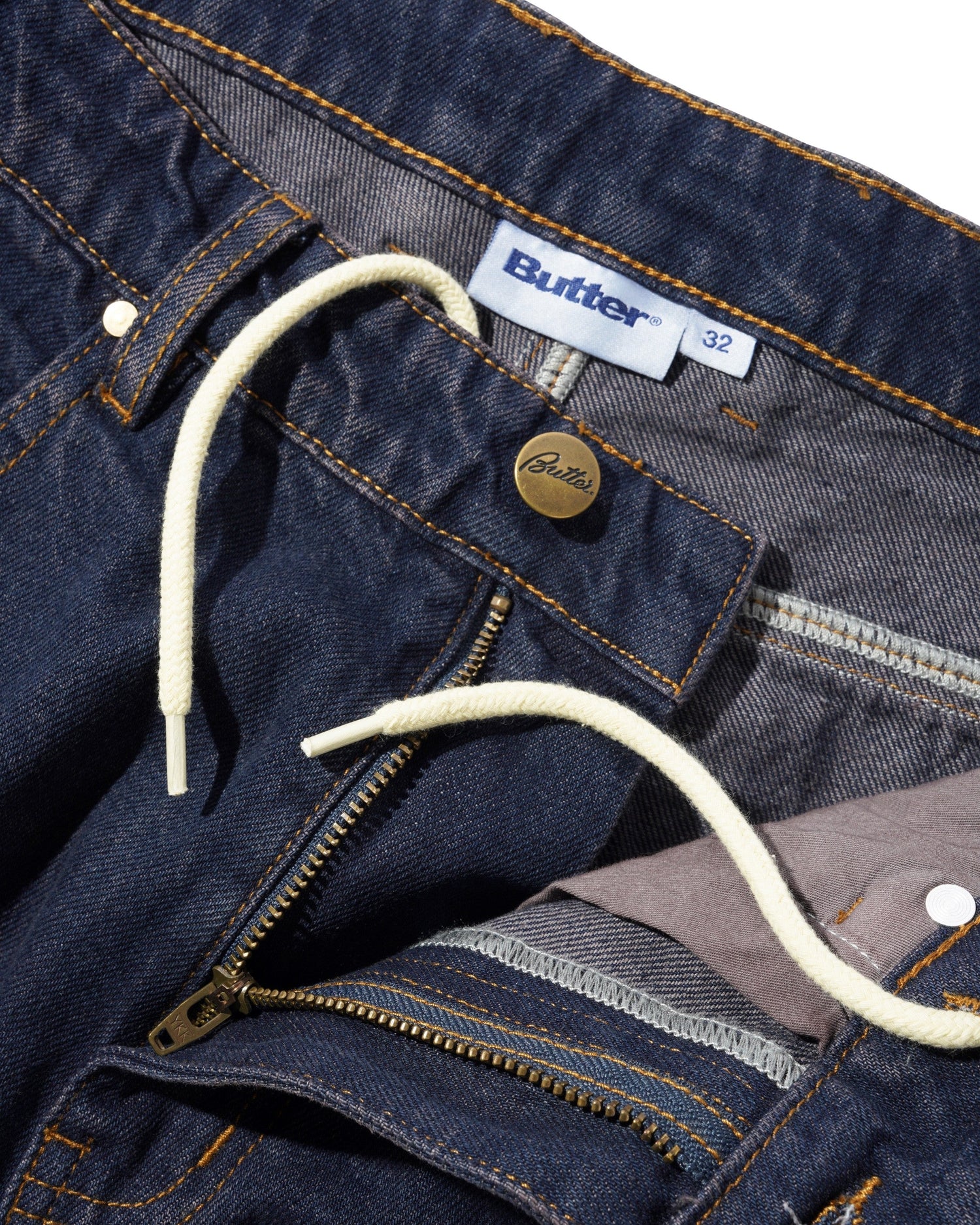 Wide Cut Denim Jeans, Tinted Dark Indigo