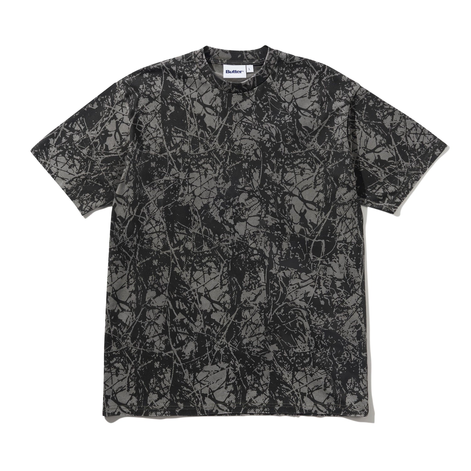 Woods Camo Tee, Washed Black