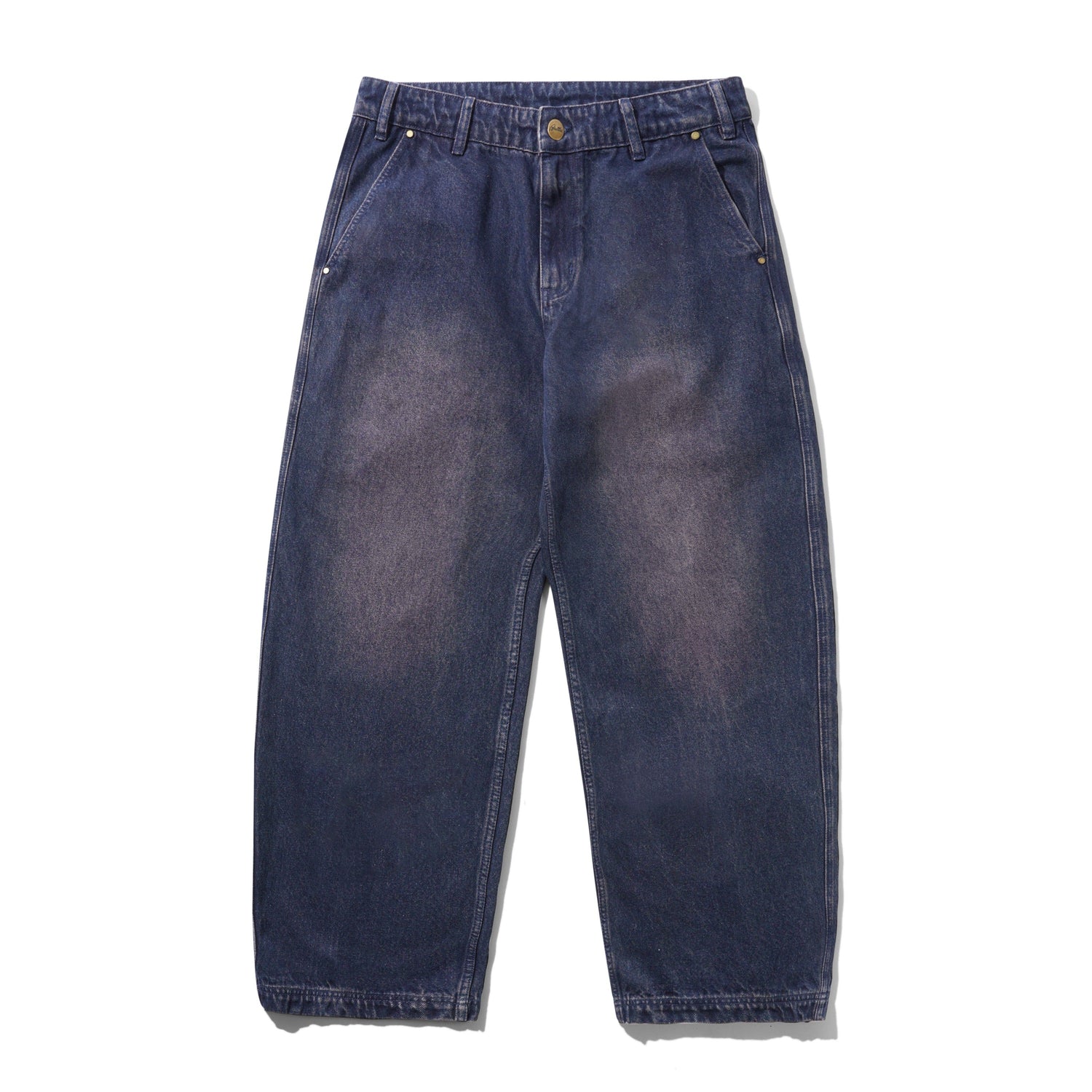 Work Pants, Distressed Tinted Indigo