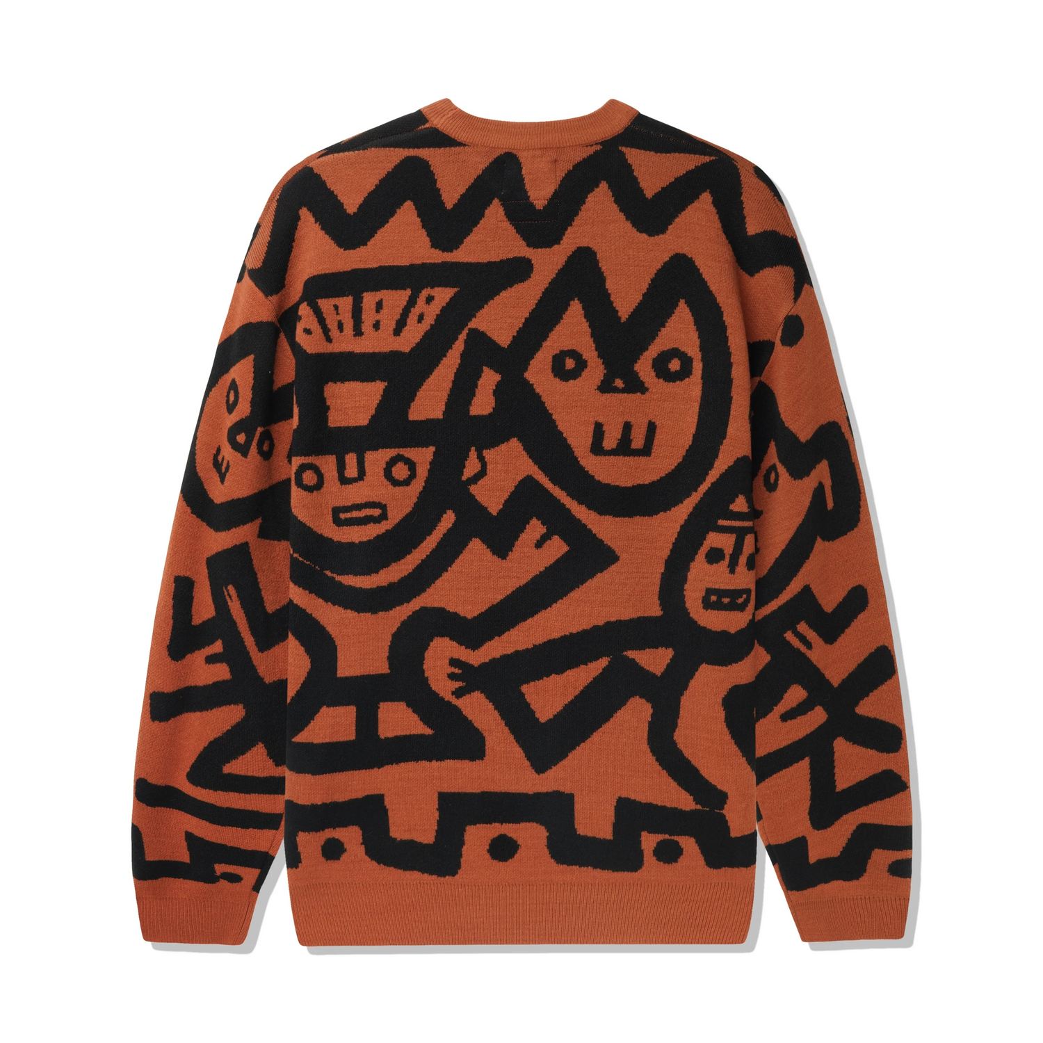 Afro Cuban Knitted Sweater, Rust