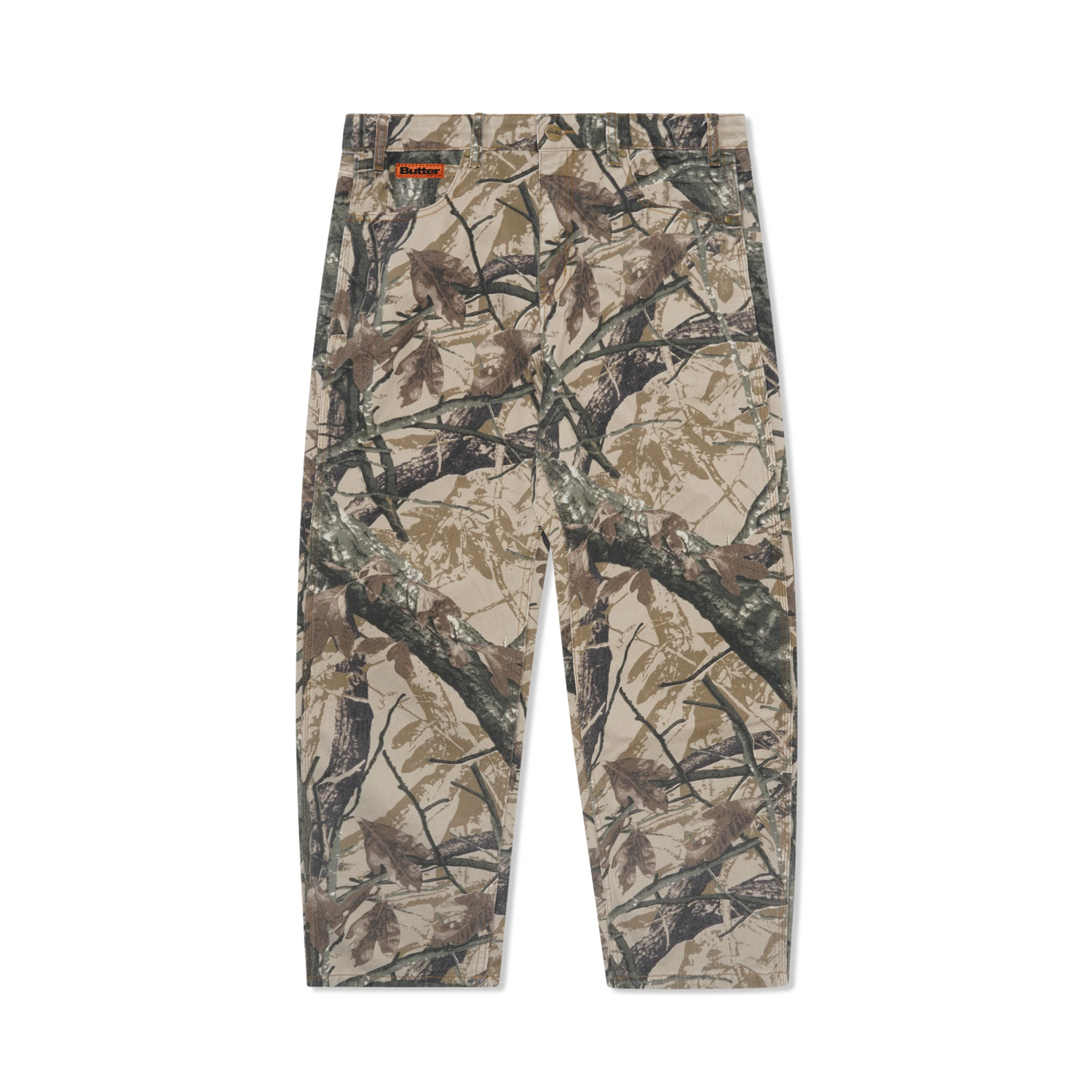 Foliage Camo Denim Jeans, Tan