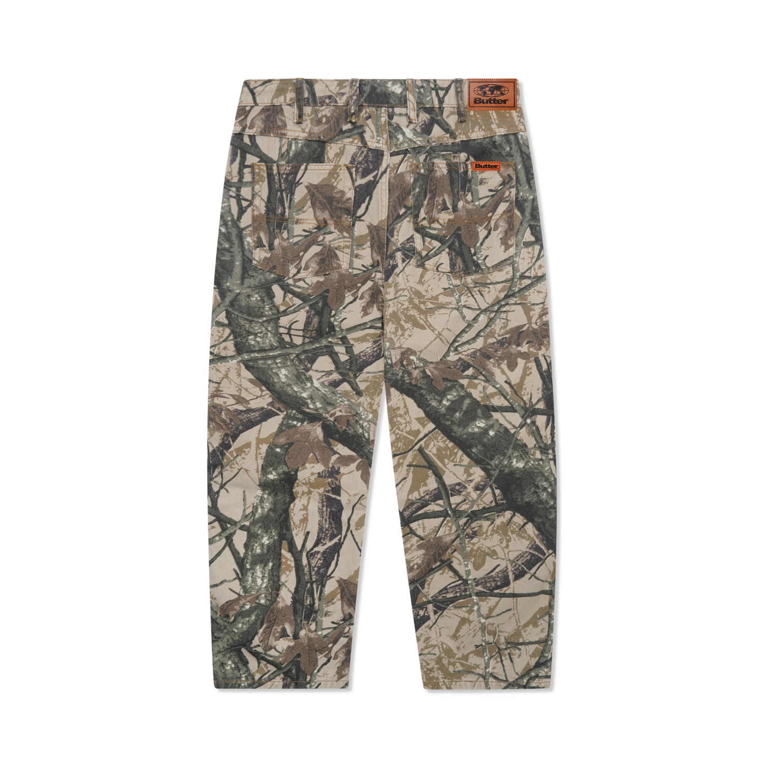 Foliage Camo Denim Jeans, Tan