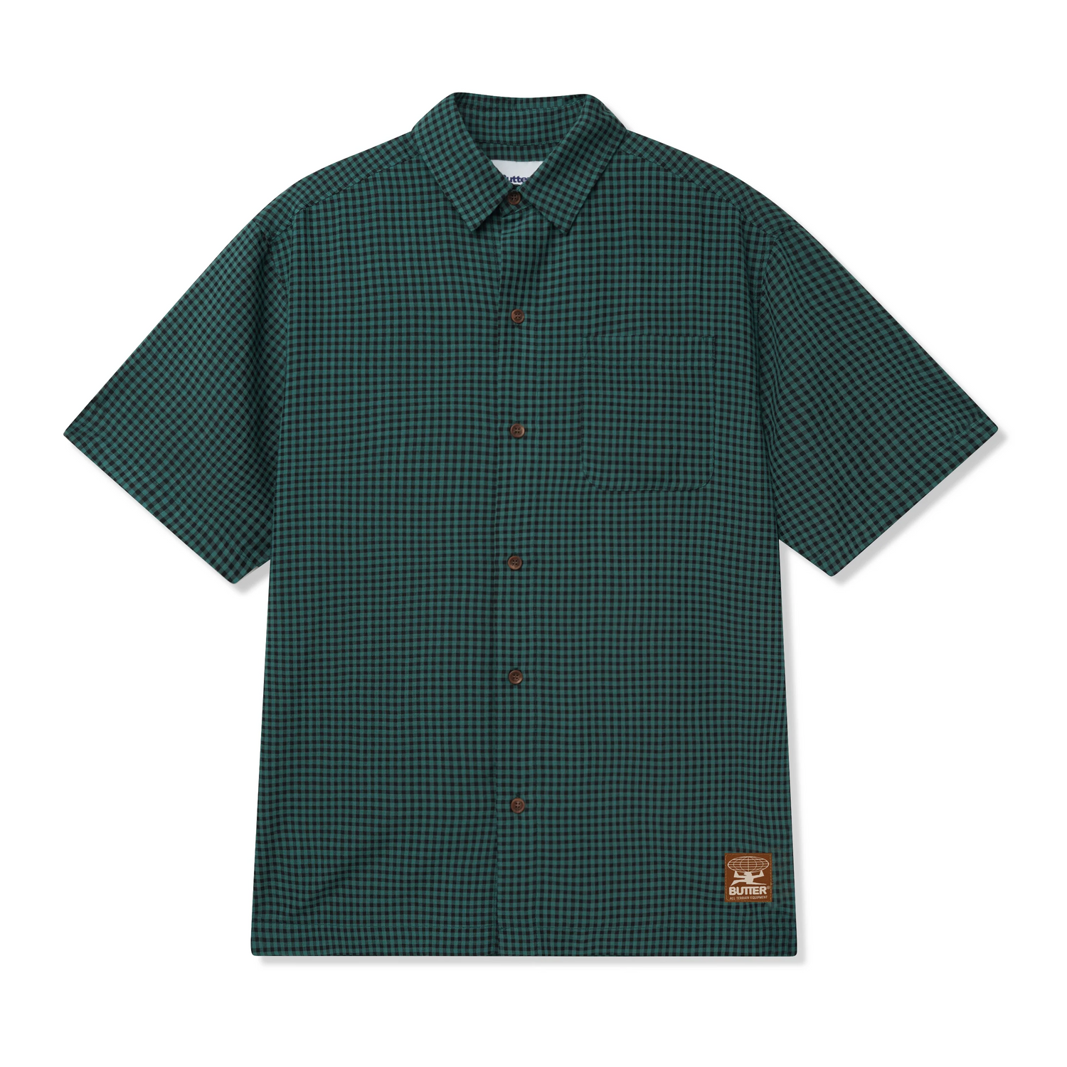 Gingham S/S Shirt, Pine / Black