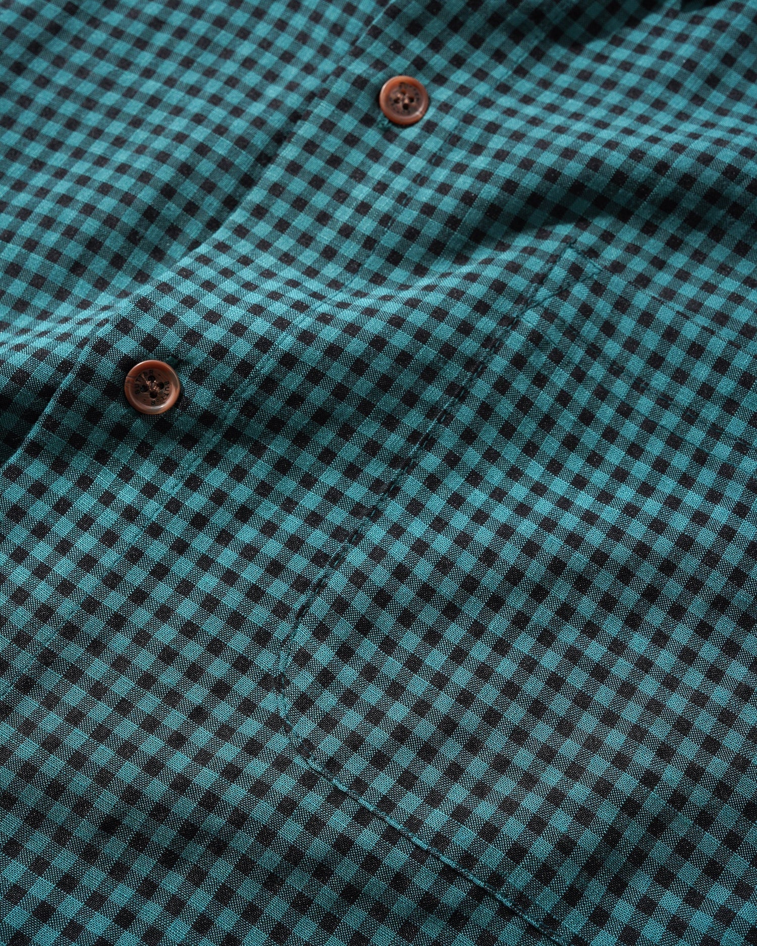 Gingham S/S Shirt, Pine / Black