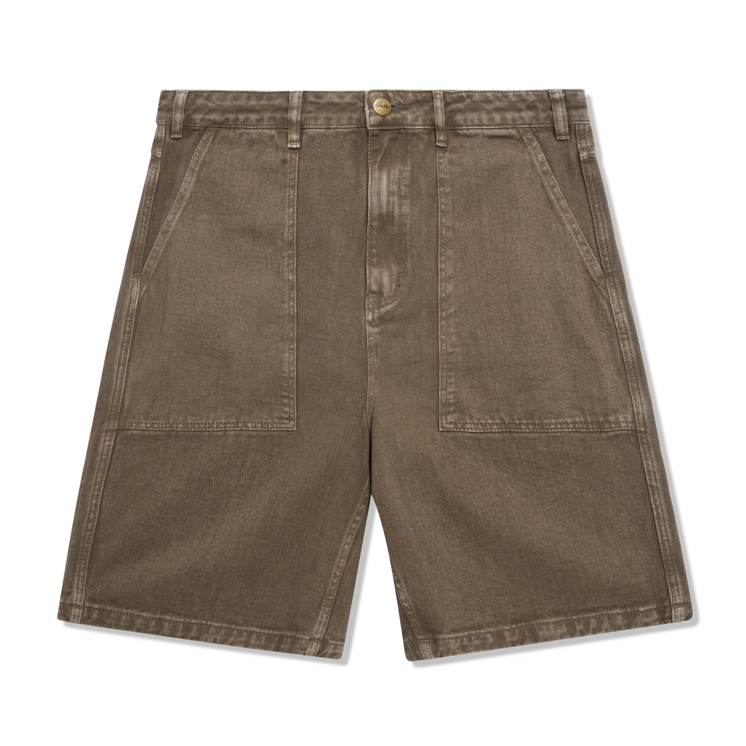 Patch Pocket Denim Shorts, Sandalwood