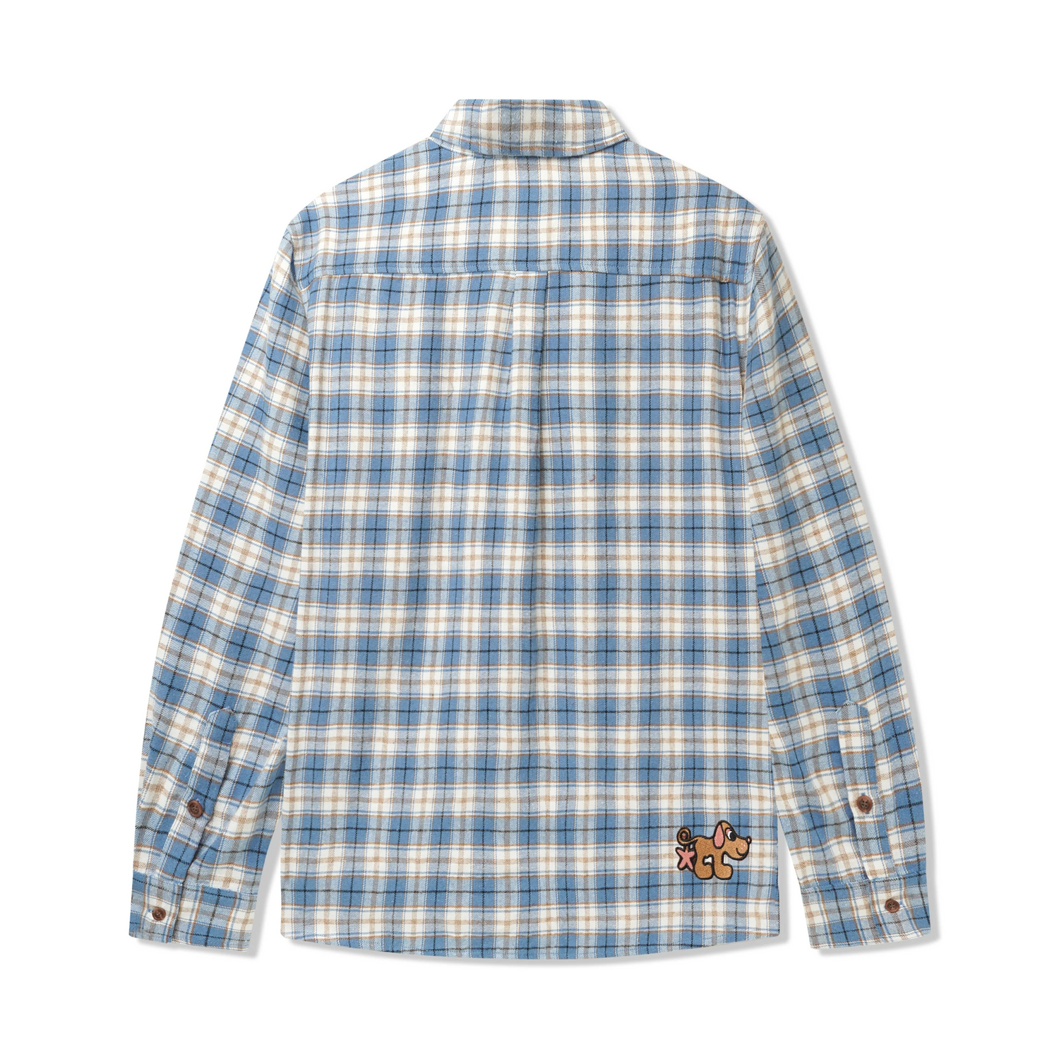 Pooch Flannel Shirt, Sky Blue