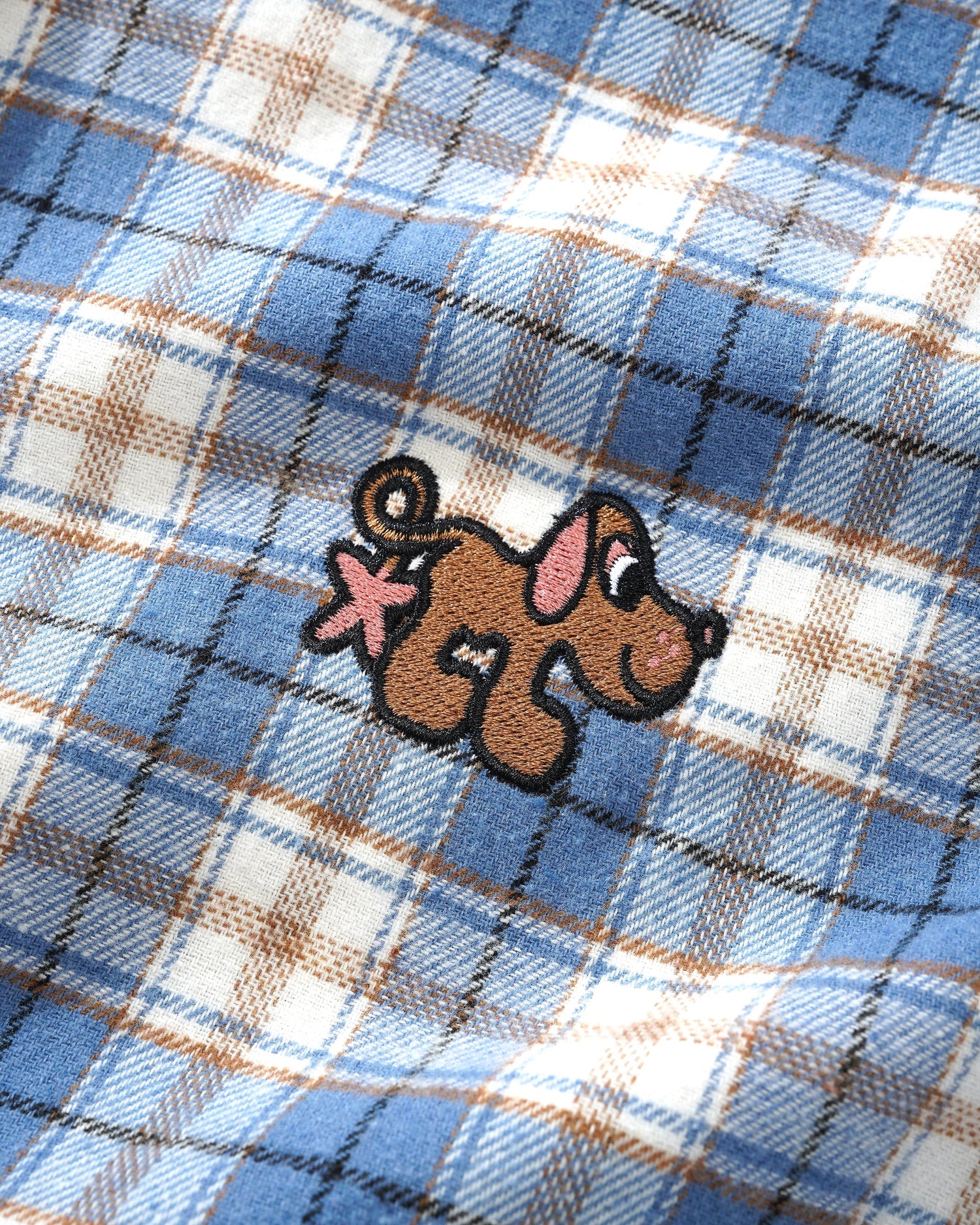 Pooch Flannel Shirt, Sky Blue