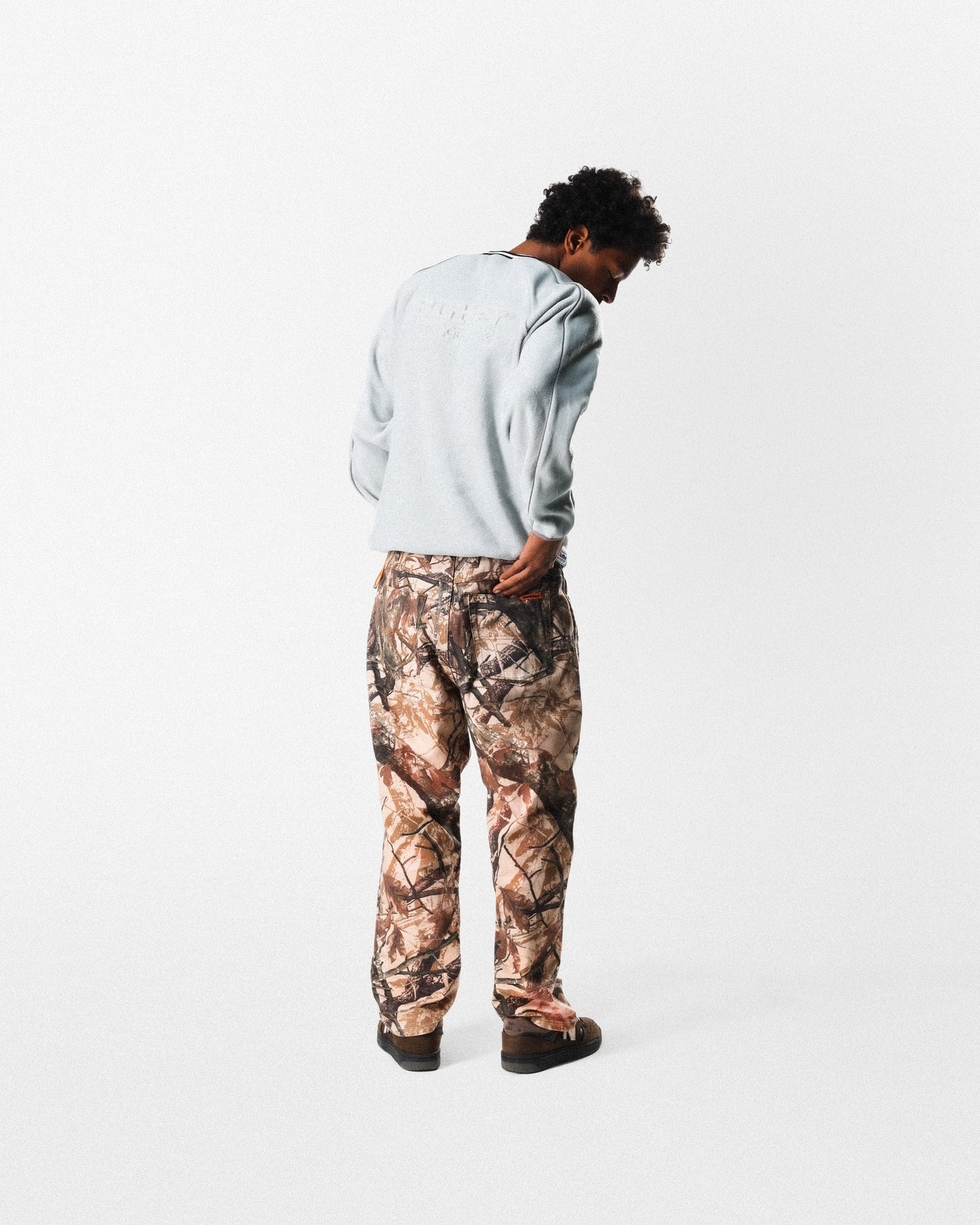 Foliage Camo Denim Jeans, Tan