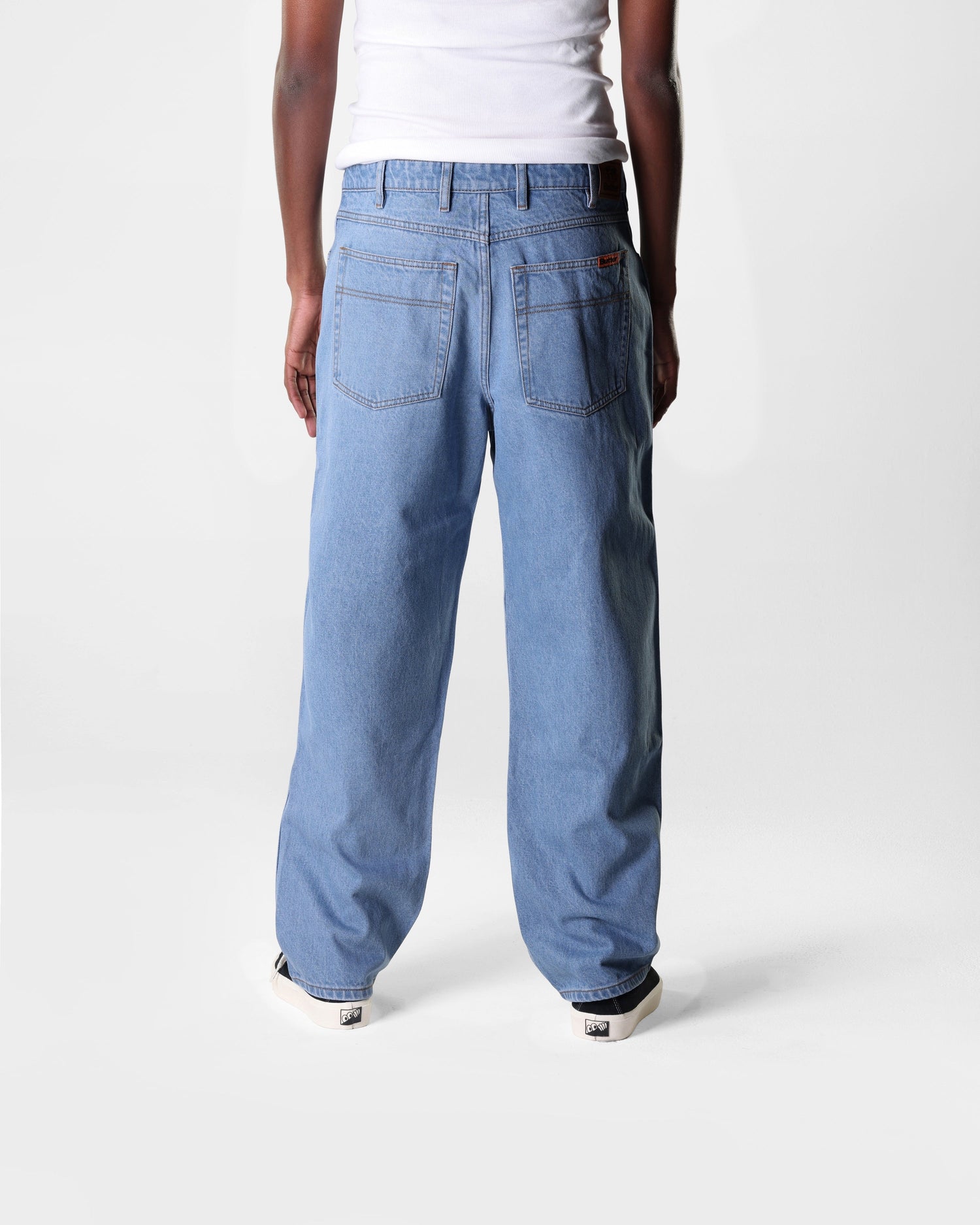 Relaxed Denim Jeans, Washed Indigo