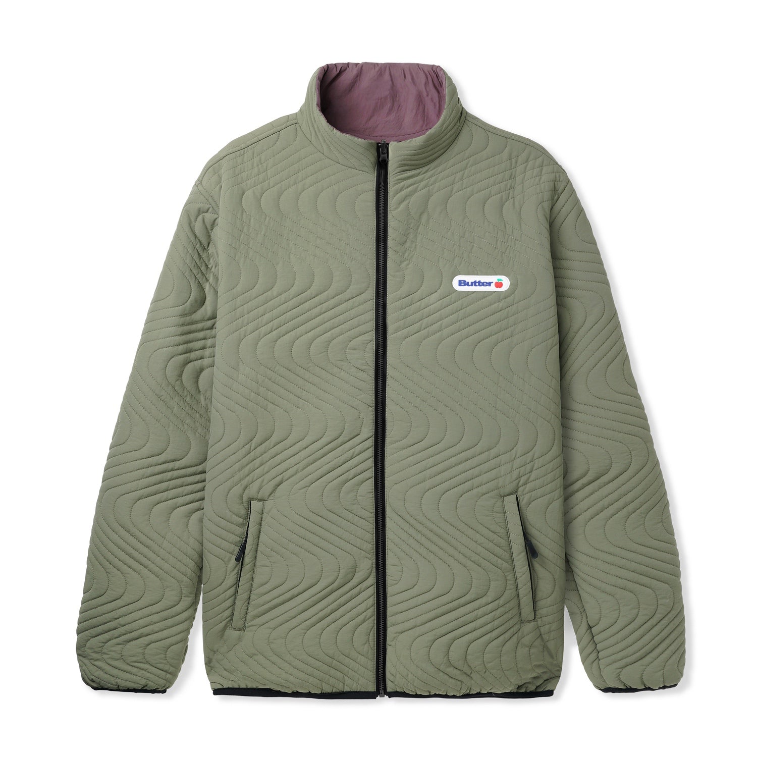 Quilted Reversible Jacket, Army / Berry