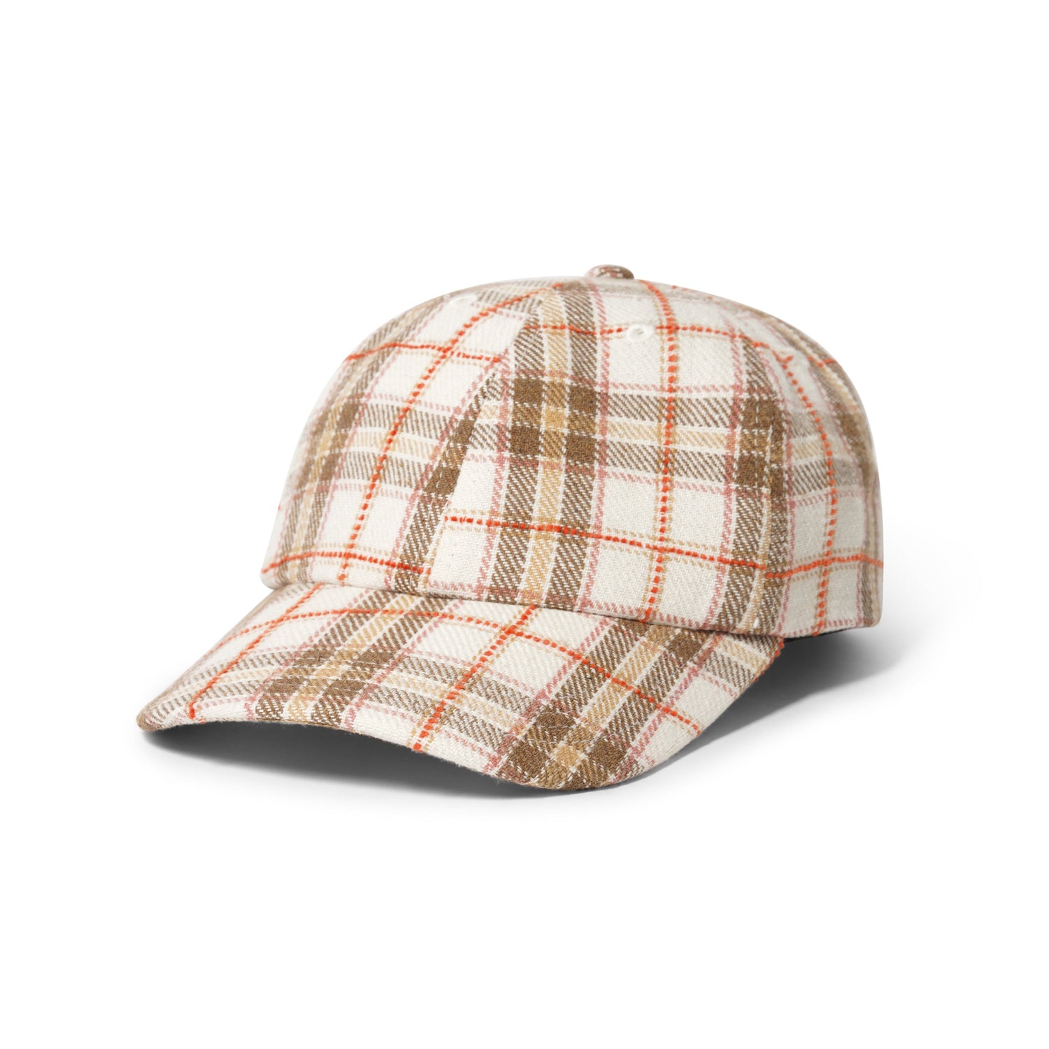 Bucket Plaid 6 Panel Cap, Brown