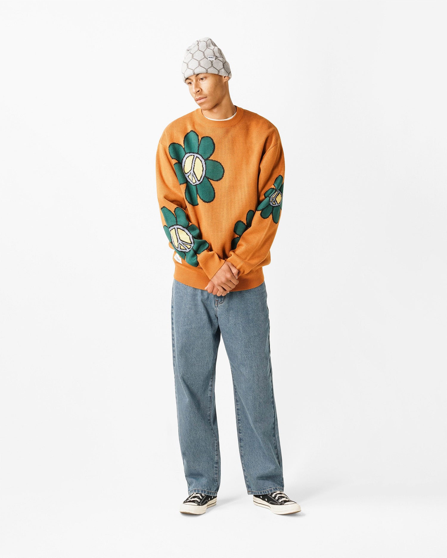 Flowers Knitted Sweater, Rust – Butter Goods UK