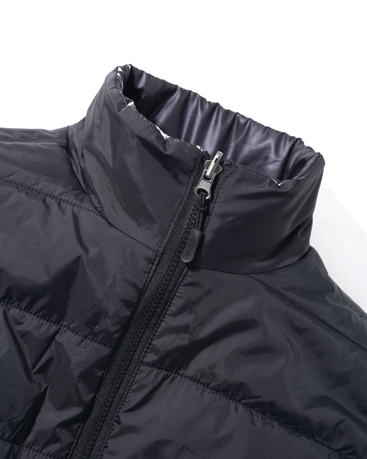 Jun Reversible Puffer Jacket, Black / Black