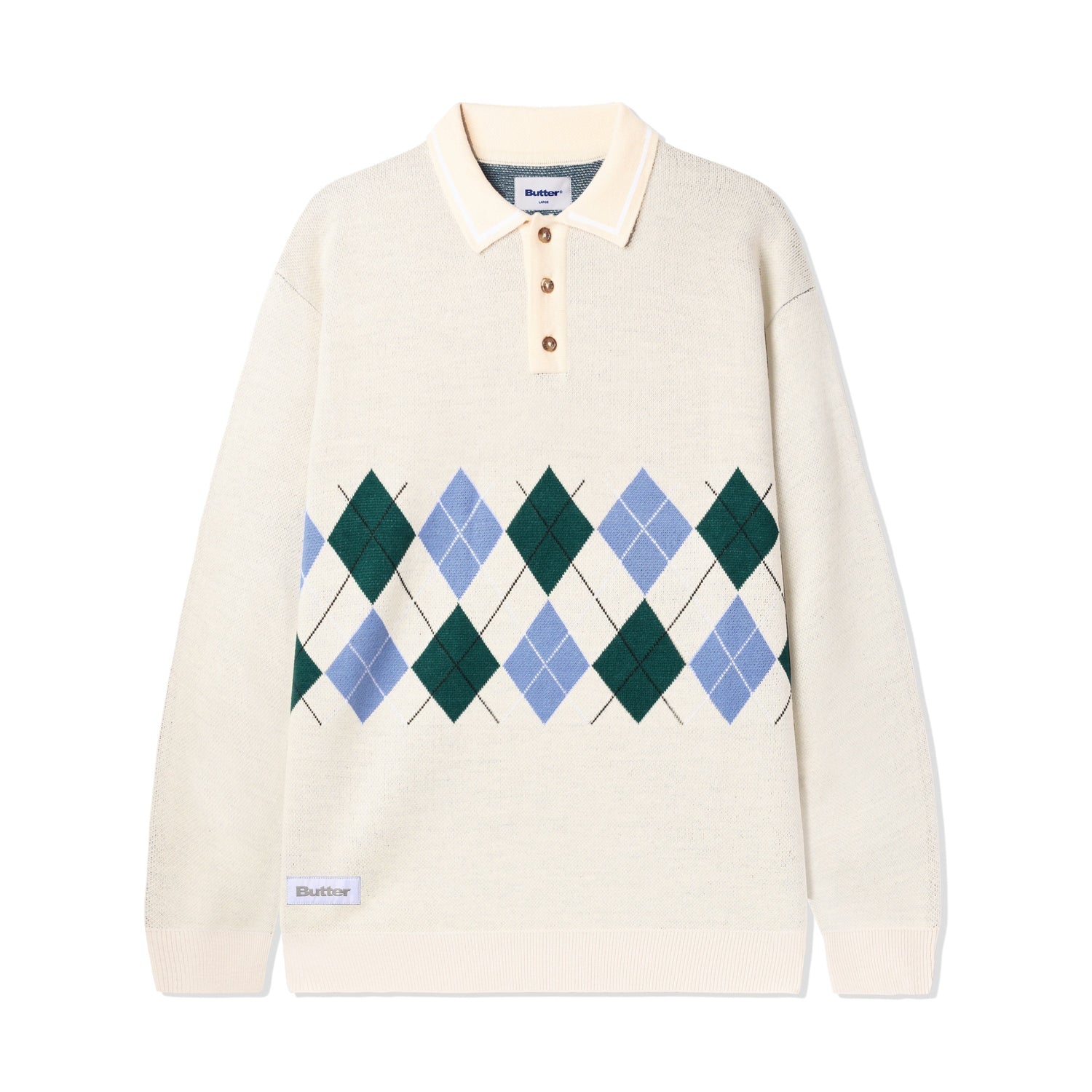 Diamond Knit Sweater, Cream