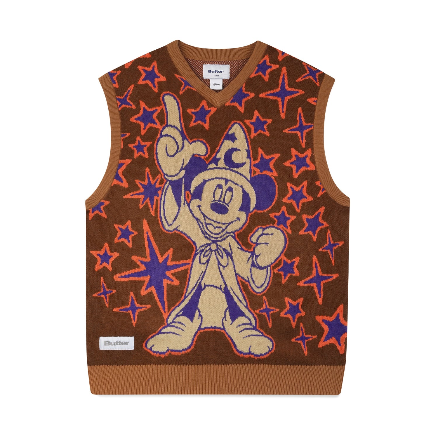 Starry Skies Knitted Vest, Brown