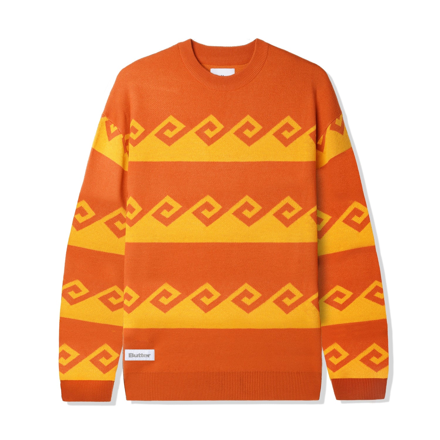 Waves Knit Sweater, Burnt Orange